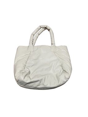 Used H&M faux leather off-white tote.